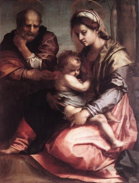 the merry drinker wga Painting - Holy Family Barberini WGA renaissance mannerism Andrea del Sarto